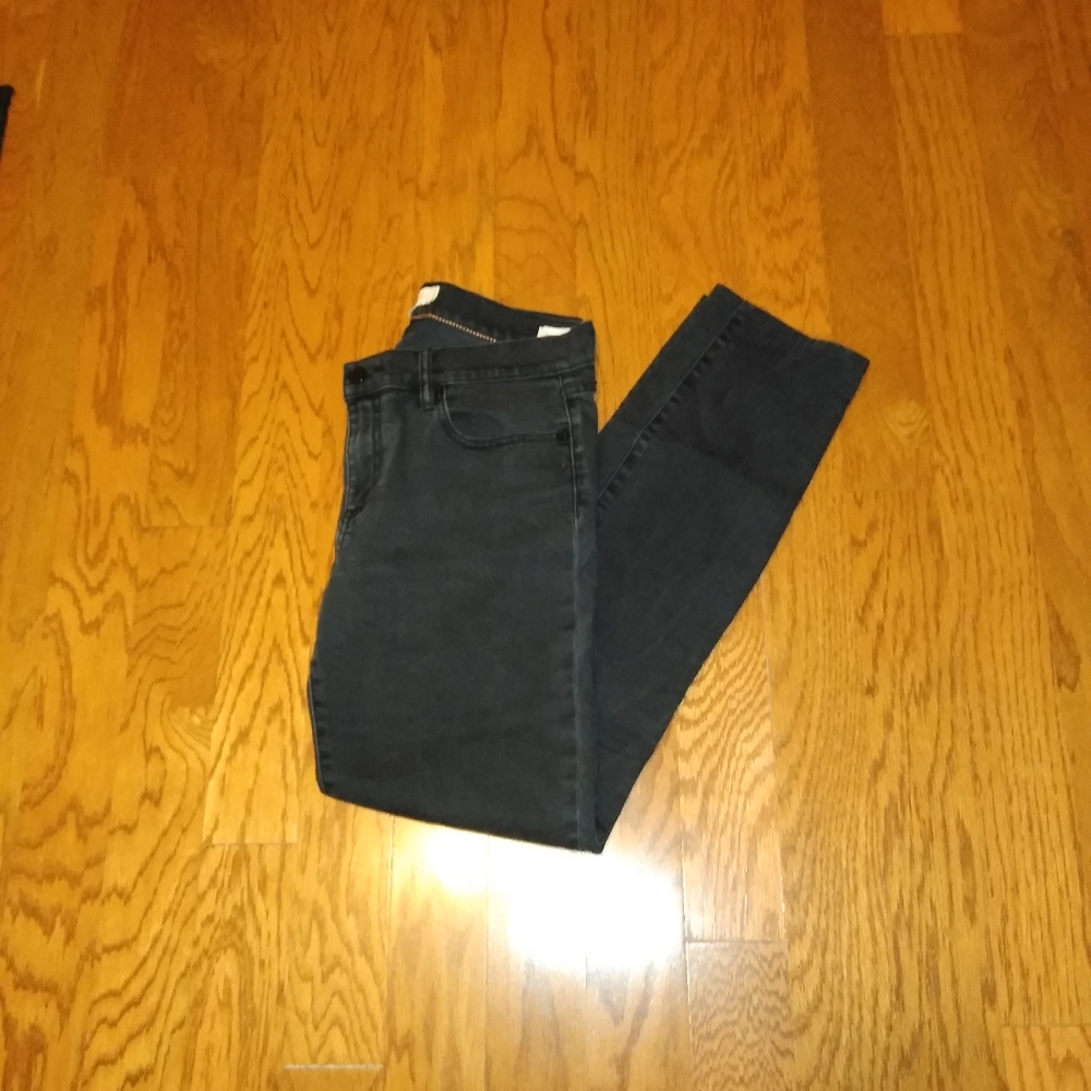 Tory Burch Super Skinny Jeans Logo Pockets Sz 31